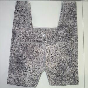 Lululemon Wunder Under High Rise Leggings Size 6 Speckled Gray 28